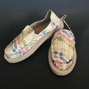 Sanuk Women's Donna ST X Grateful Dead Shoes Tie-Dye Print Size 8